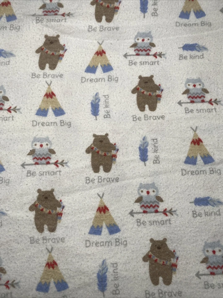 Manta bebé Luvable Friends Dream Big Be Brave Kind franela de recepción inteligente Foto 4 de 4