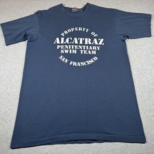 Vintage Alcatraz Shirt Adult Large Blue Made In USA San Francisco Single Stitch
