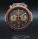 Vintage Seiko 6138-0049 Bullhead chronograph Automatic Wristwatch Japan Fishbone