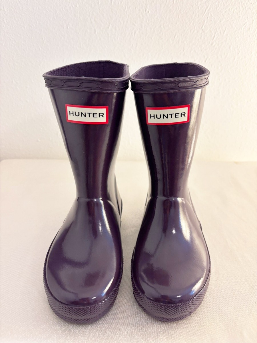 New Hunter Original Kids First Rain Boots Violet Gloss size