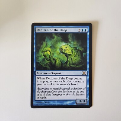mtg 10th edition cards MTG Denizen of The Deep / MTG Core Set 10th Edition Rare NM Condition Card