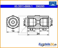 Adapter, Bremsleitung Ate 03.3511-0800.1