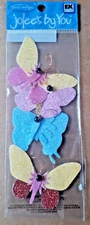 JOLEE'S BY YOU 3D BUTTERFLY 4 PC.~ SMALL SET~ (EACH APPROX. 1  1/2' X 1  1/4")