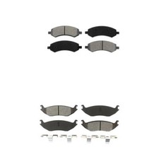 For Ram 1500 Dodge Classic Durango Aspen Front Rear Semi-Metallic Brake Pads Kit