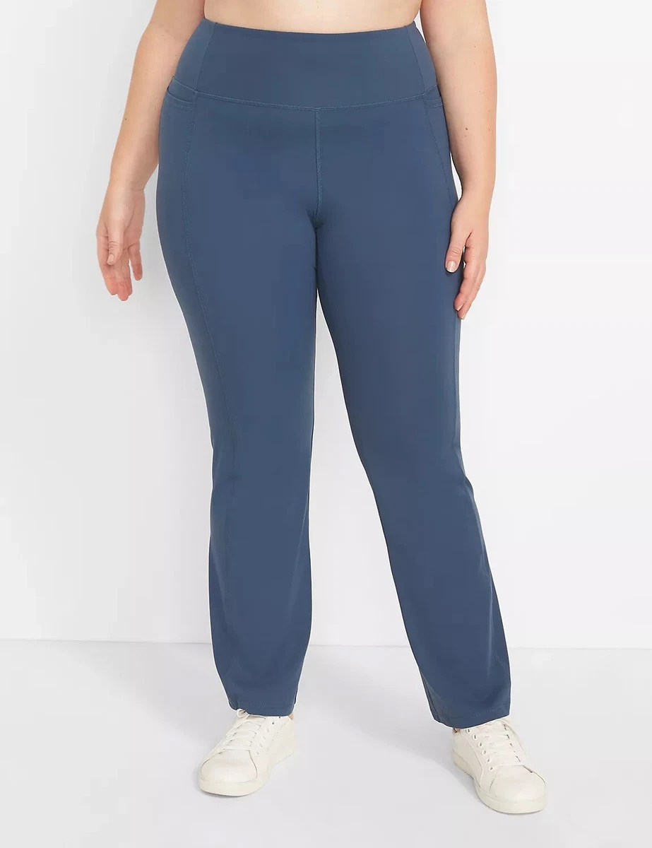 NWT Lane Bryant LIVI Soft High Rise Blue Yoga Pants With Pockets 34 36 NEW 378