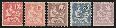 n°124/128, Mouchon 1902, série complète, neufs ** sans charnière - TB - Photo 1/2