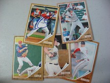 2011 HERITAGE MINORS base team set 5 BOSTON RED SOX 1 AUTO GARIN CECCHINI 