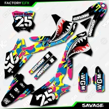 CMYK Savage Camo Graphics Kit fits 17-20 Kawasaki KXF250 KXF 250 Plate Decals
