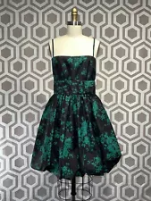 NWT Red Valentino Abiti Donna Smeraldo Green Black Dress EU 42 US 4