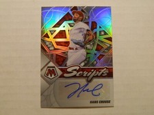 2022 Panini Mosaic Scripts Siver Prizm Auto Rookie Card of Hans Crouse - Phillie