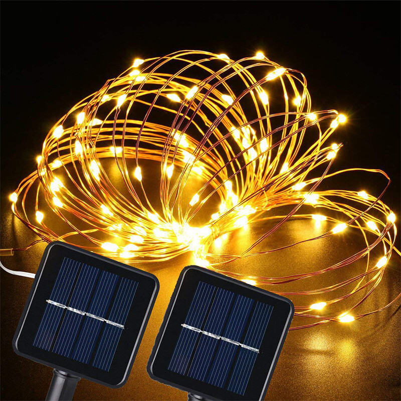 Solar Powered Christmas Lights LED Outdoor Fairy String Light Garden