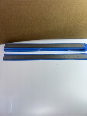 NEW Fowler Rigid Satin Chrome Steel Rule measuring 18  Inches in length