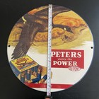 VINTAGE PETERS HIGH VELOCITY OIL MOTOR GASOLINE PORCELAIN SIGN — photo 4