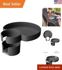 Toddler Car Seat Snack Tray with Built-in Cup Holder - Easy Assembly Gray Design