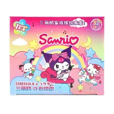 32 Packs Colorful Kuromi Sanrio Family Trading Card 5 Cards/Pack  32 Packs/Box
