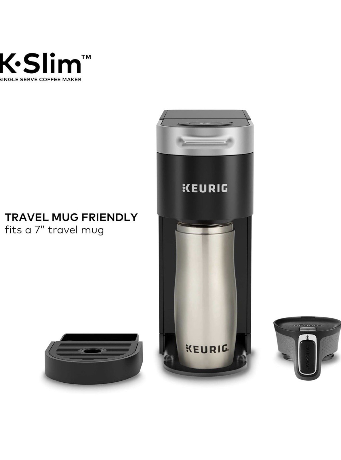 Keurig K-Slim K900 Coffee Maker Single Serve K-Cup Pod, 3 Cup Sizes, Black