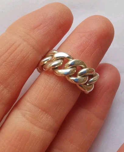 Sterling Silber Kettenring, Größe T. R99