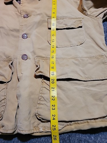 Vntg 70's Hunting Jacket Sz44 Men's MED Duck Trap Chore Coat USA Canvas - Picture 9 of 17