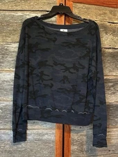Sundry Navy/Black Camouflage Oversize Sweatshirt Sz S (size chart in picture)