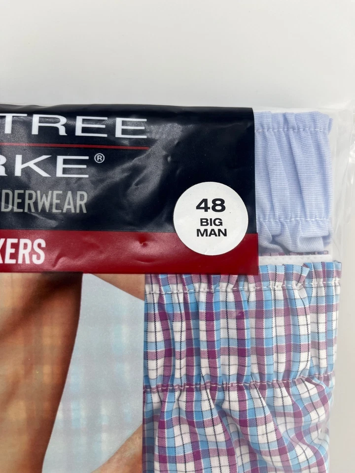 Paquete de 2 calzoncillos boxer de corte completo Roundtree & Yorke Big Man talla 48 ropa interior de algodón nuevos con etiquetas Foto 3 de 4