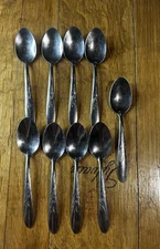 Vintage Walco Stainless Flatware Lot Of 9 Dinner Spoons 6”