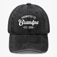 Promoted To Grandpa Est 2026 Hat New Grandpa Gift Dad To Be Baseball Cap