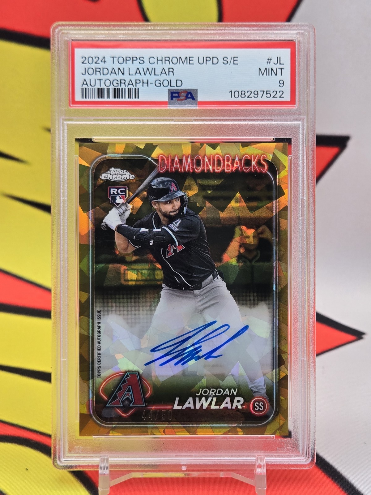 2024 Topps Chrome Update S/E #USA-JL Jordan Lawlar Autograph Gold PSA 9 #/50