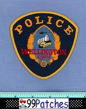 WELLINGTON KANSAS Police Shoulder Patch DIESEL RAILROAD TRAIN AIRPLANE 8A