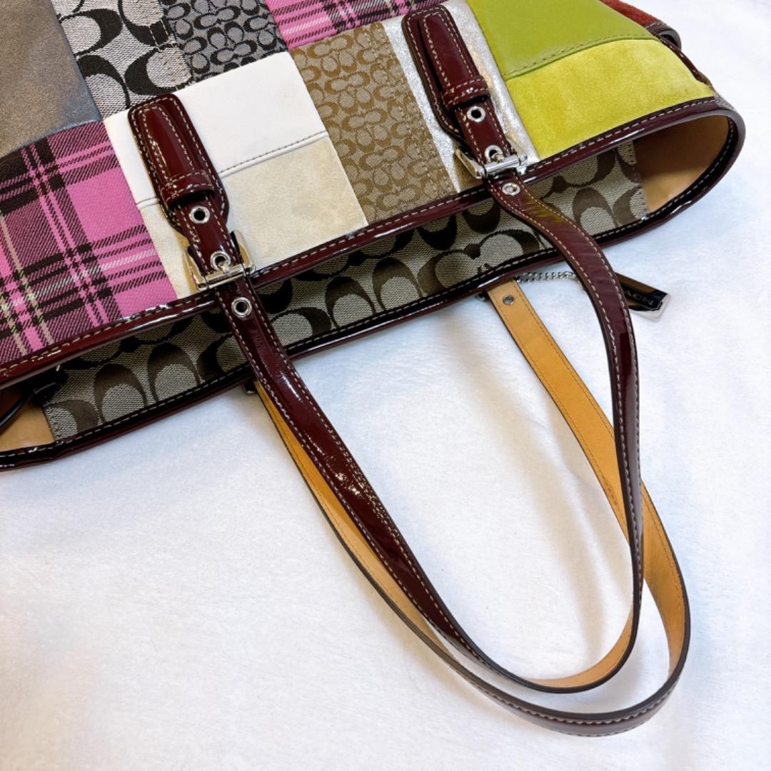 Beautiful Condition Rare COACH Patchwork Tote Bag… - image 14