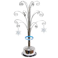 HOHIYA Ornament Display Stand 360 Rotating Christmas Tree Display with 15 Metal