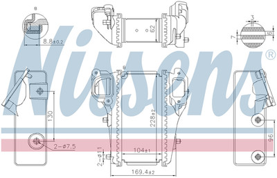 Nissens Charge Air Intercooler 961586 for HONDA CIVIC (2012) 2.2 I-DTEC etc