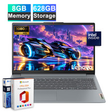 2026 Lenovo IdeaPad Laptop Office 15.6 4-Core Intel CPU, 8GB RAM & 628GB Storage