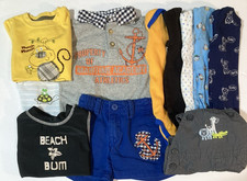 Baby Boy 6-9mo Summer Clothes lot of 11 Baby Place Faded Glory and more