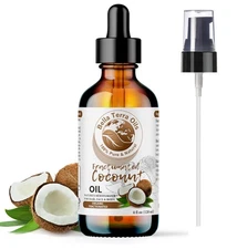 Bella Terra Oils - Organic Fractionated Coconut Oil (MCT) 4 Fl Oz (Pack of 1) 