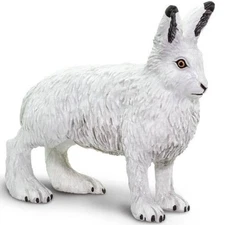Arctic Hare Figurine - Hand Painted Wild Animal Toy Figure - Safari Ltd 182129