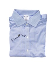 128 BROOKS BROTHERS - Blue Stripe NON-IRON REGENT Shirt - 16.5 - 35