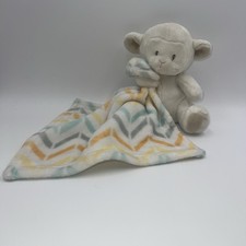 White Lamb Blanket Lovey Plush Velour Little