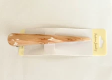 Elegant acrylic hair clip duckbill metal clip beige marbled. greta gift. I-E