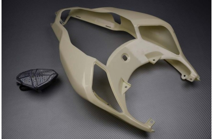 Coque arrière non vernie et feu arrière limpide pour Ducati SBK 1098
