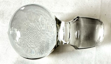 Vintage Clear Round Dimpled Ball Decanter Replacement Glass Stopper 3&rdquo; Heavy
