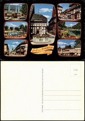 Postcard Einbeck multi-picture card with various views 1978