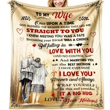 To My Wife Sherpa Throw Blanket Best Romantic Wedding Anniversary Gift For Her