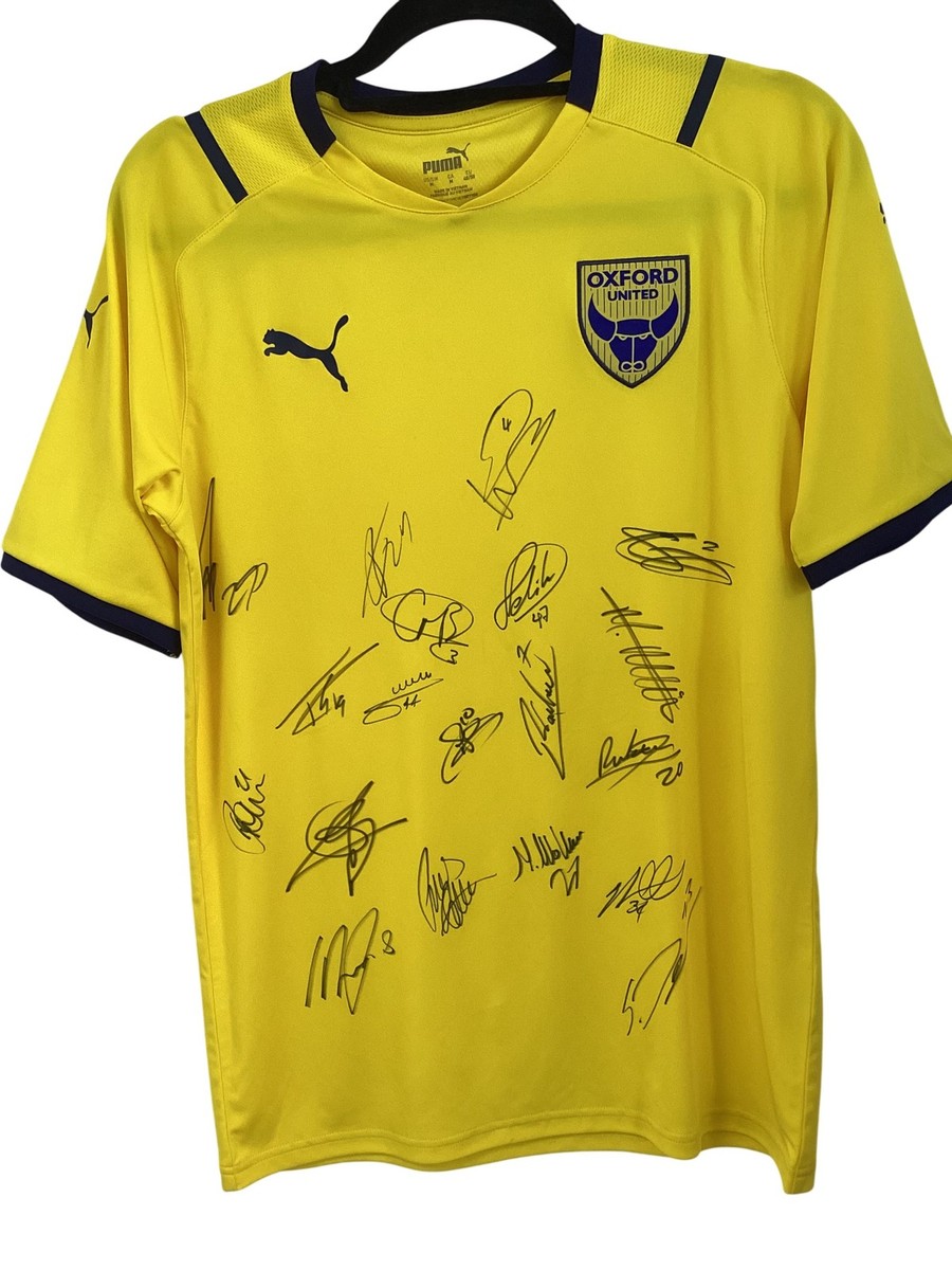 Puma Oxford United Football Shirt Signed Yellow Medium Short Sleeves | eBay  UK