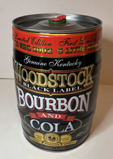 Woodstock Bourbon & Cola Keg Limited Edition 5 Litre Empty 2002 Collector Tin