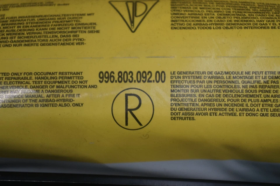 Juego 2 airbags puerta delantera izquierda derecha 99680309100 Porsche 911 996 1999-2005 Boxster Foto 4 de 4