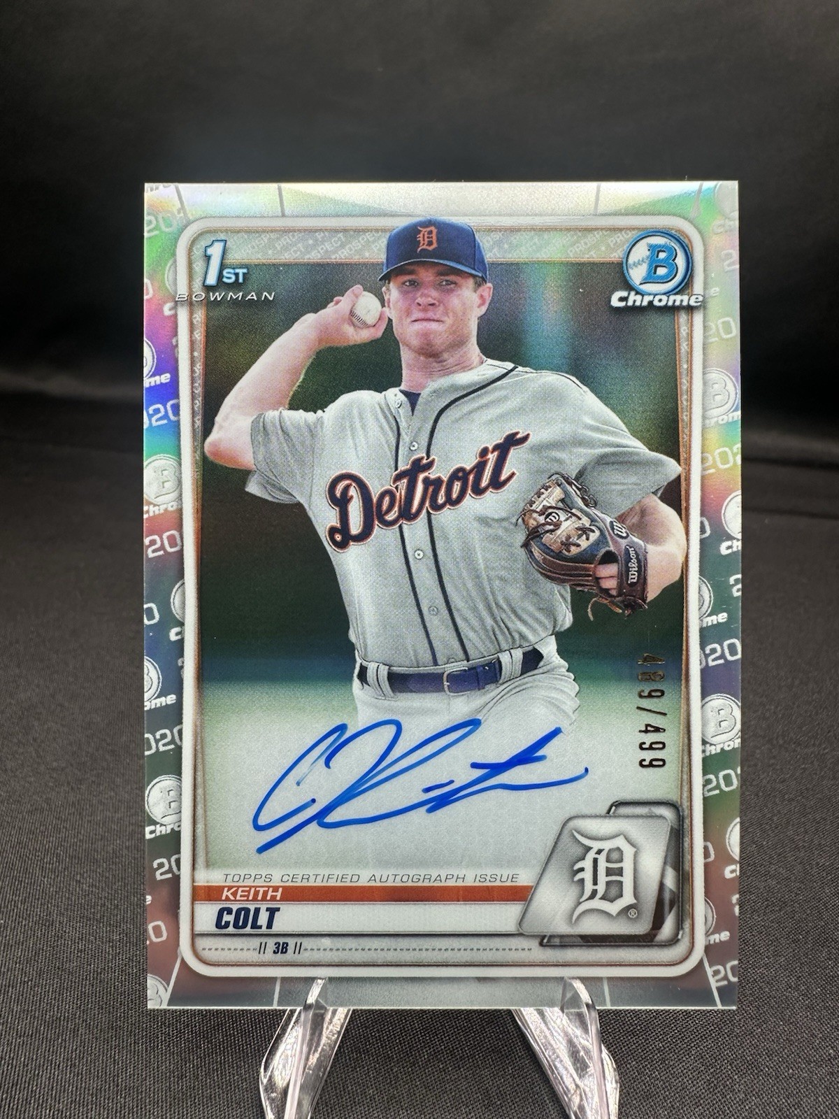 2020 Bowman Draft Colt Keith Detroit Tigers RC Auto CDA-KC Refractor /499