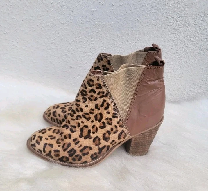 Charles by Charles David кожи икры волос леопард печать ботинок wmns sz 5,5 - Изображение 4 из 4