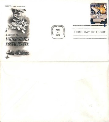 FDC Salute United State Postal People 1973 First Day Cover