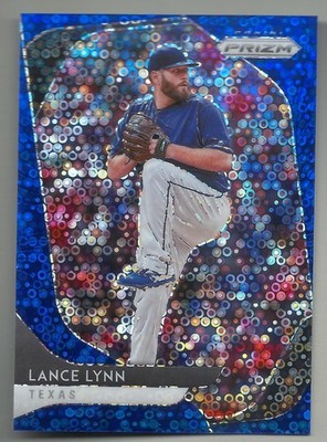 ks 2020 Panini Prizm Lance Lynn #127 Blue Donut Circles 195/199 Texas Rangers