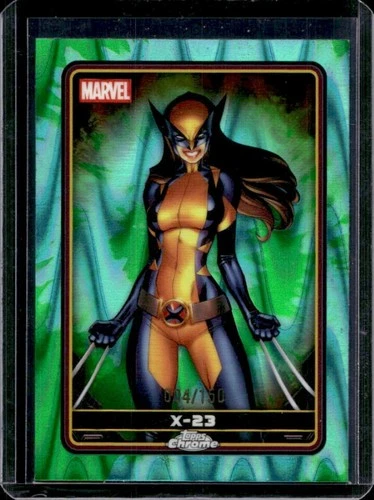 2025 Topps Chrome Deadpool X-23 Comic Accurate Green/Aqua RayWave Refractor /150